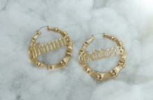 Load image into Gallery viewer, Femme Goddess Bamboo Hoops by Adoración Lifestyle Brand
