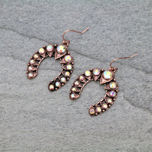 Iridescent Copper Naja Earrings