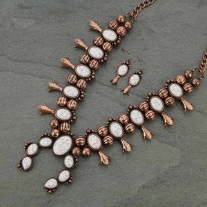 Copper Squash Blossom Necklace Set