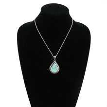 Load image into Gallery viewer, Sterling Silver Chain Necklace with Natural Stone Pendant
