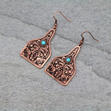 Load image into Gallery viewer, Patterned Casting Dangle Earrings
