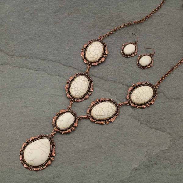 Vintage Stone Necklace Set