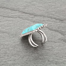 Load image into Gallery viewer, Natural Rectangular Stone Adjustable Ring
