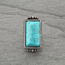 Load image into Gallery viewer, Natural Rectangular Stone Adjustable Ring

