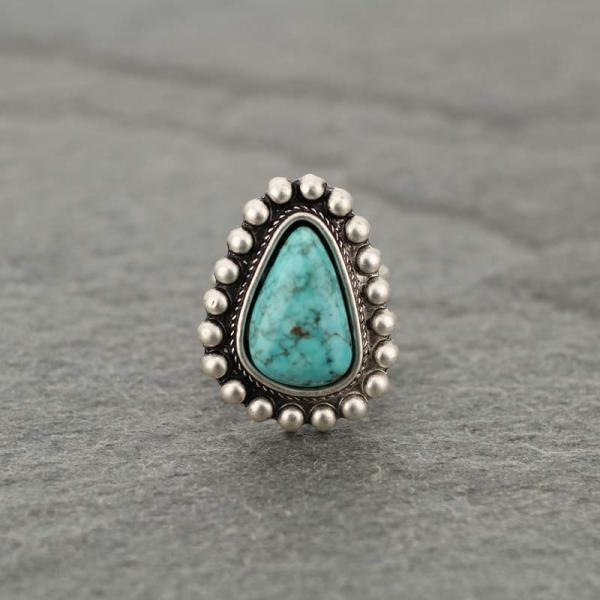 Natural Stone Adjustable Triangle Ring