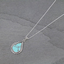 Load image into Gallery viewer, Sterling Silver Chain Necklace with Natural Stone Pendant
