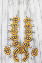 Load image into Gallery viewer, Squash Blossom Necklace and Earring Set
